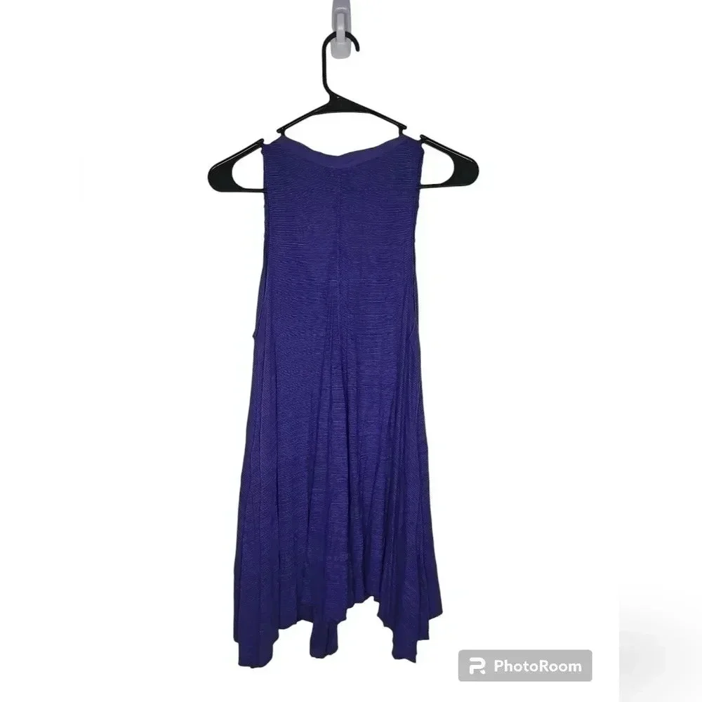 Free People‎ Sequin Embellished Tank Top - Small - Purple/Gold